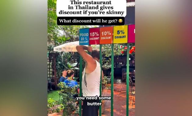 Restoran Ini Menuai Kritikan dengan Diskon Spesial Hanya untuk Orang Kurus