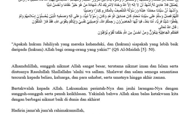 Naskah Khutbah Jumat 12 September 2025: Menyusun Niat, Ibadah Jadi Bahagia