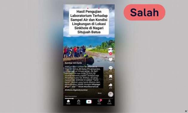 Cek Fakta: Amankah Minum Air dari Sinkhole Sumatra Barat?
