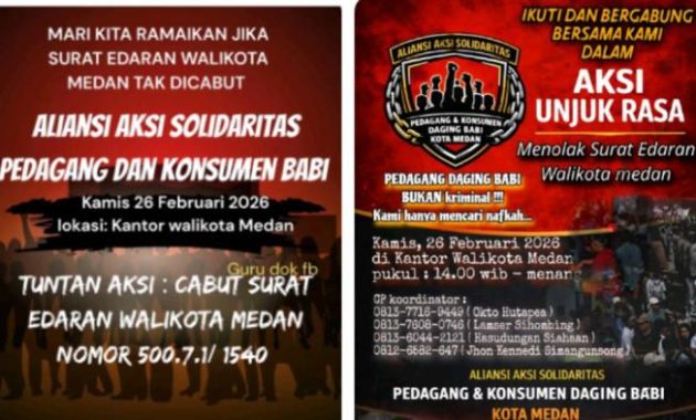 Rencana Aksi Protes Penolakan Surat Edaran Daging Non-Halal di Medan